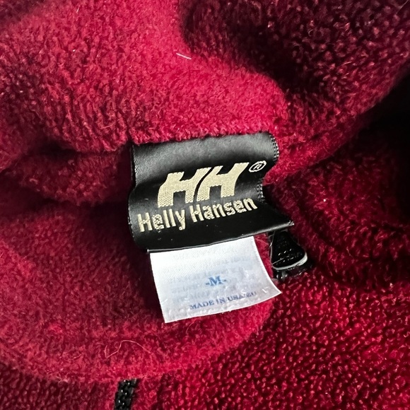 Helly Hansen Fleece Zipper Front Closure Vest Burgundy Medium - Picture 4 of 7